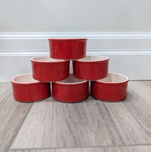 *LIKE NEW* 6 piece red ramekins